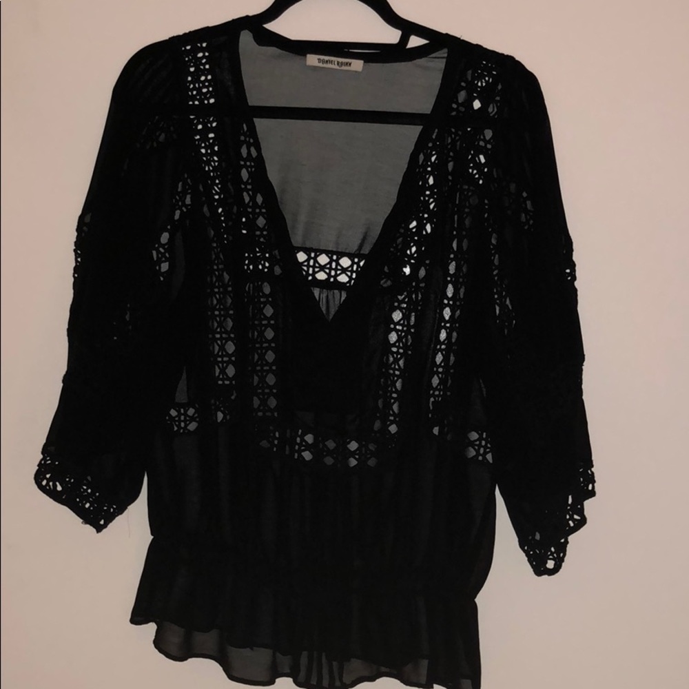 Black Chiffon Top